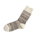 Nishiguchi Kutsushita Wool Jacquard Socks | Oatmeal