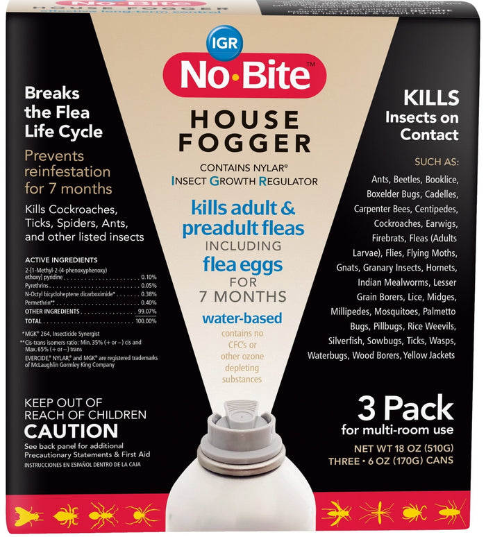 No - Bite IGR Fogger, 6 oz, 3 pk - 7VVG - 3 X 6 oz - 1