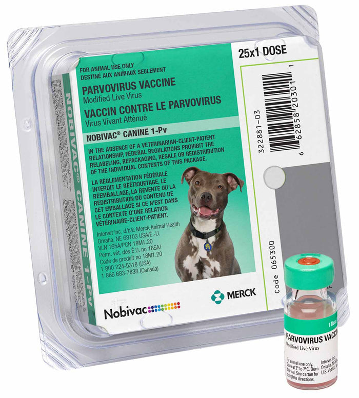 Nobivac Canine 1 - Pv Parvo Vaccine for Dogs, Box - SHGC - 25 Dose - 1