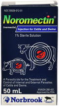 Noromectin Injectable Cattle & Swine Wormer (1% Ivermectin) - A2N7 - 50 mL - 1