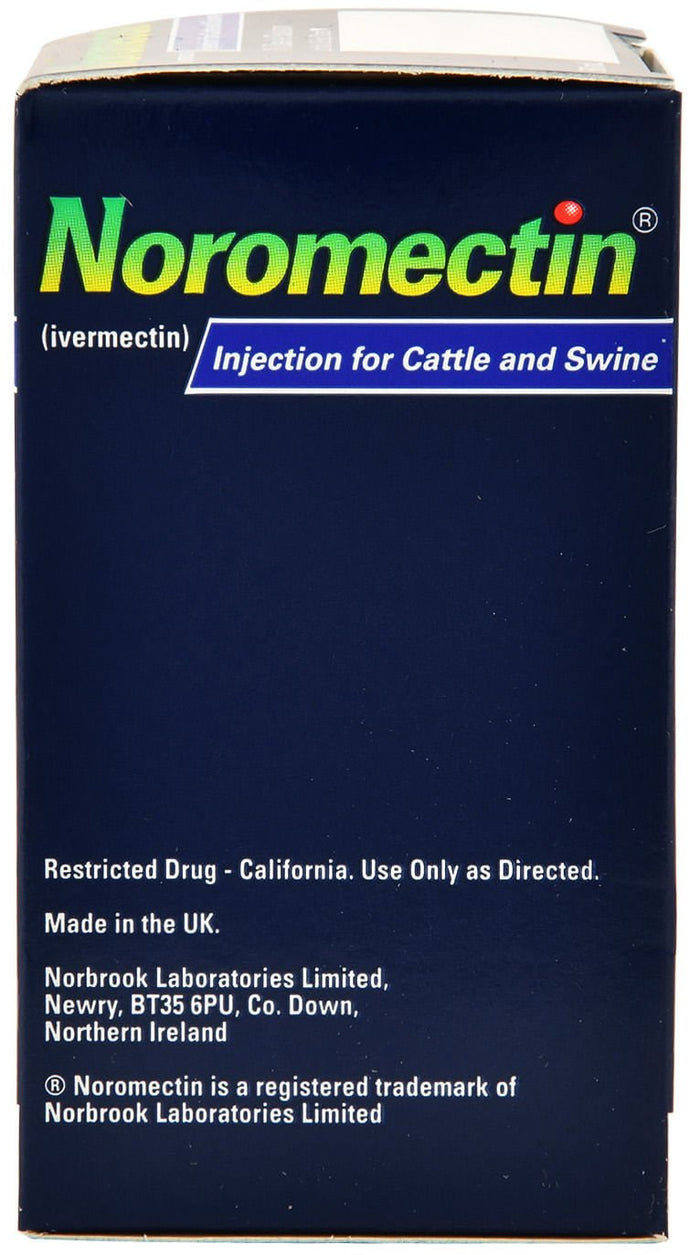 Noromectin Injectable Cattle & Swine Wormer (1% Ivermectin) - A2N7 - 50 mL - 3