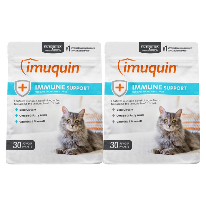 Nutramax Imuquin Immune Health for Cats, 30 Packets - 015NM-3000071-2 - 2 Pack - 2