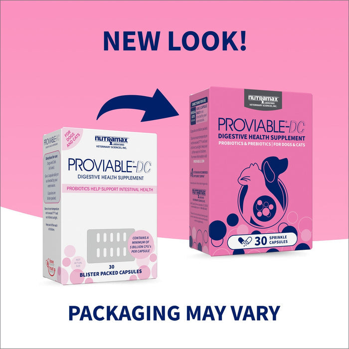 Nutramax Proviable - DC Capsules for Dogs & Cats - 015NM-30 - 30 ct - Single Pack - 2