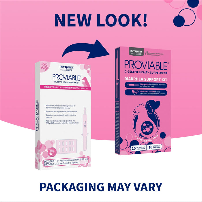 Nutramax Proviable - KP/DC Kit for Dogs and Cats, 10 Capsules - 015NM-15ML - Cats & Small Dogs - 15 mL Paste - 1 ct - 2
