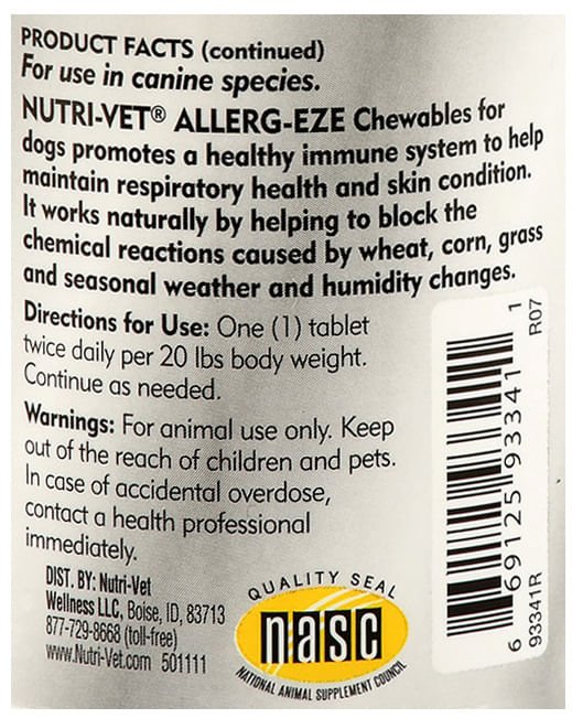 Nutri - Vet Allerg - Eze Canine Chewables - OPAQ - 2