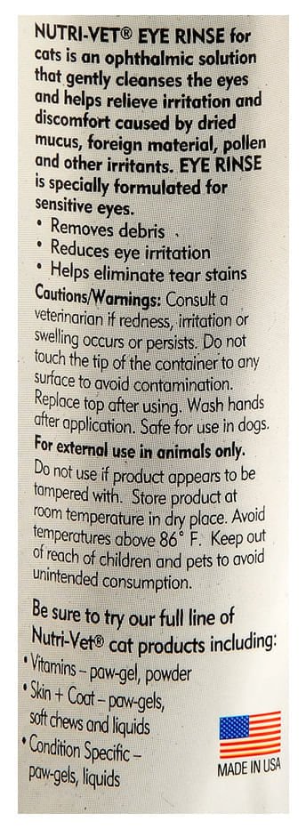 Nutri - Vet Cat Eye Rinse, 4 oz - OPAS - 3