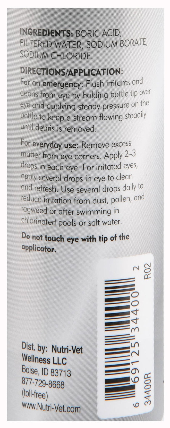 Nutri - Vet Eye Rinse Liquid for Dogs, 4 oz - OPAB - 2