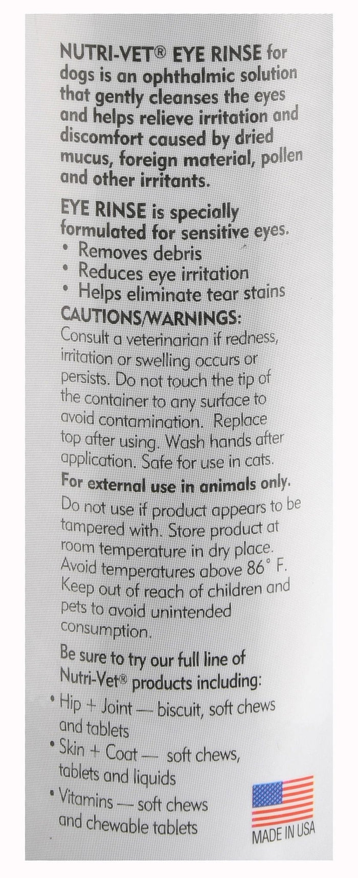 Nutri - Vet Eye Rinse Liquid for Dogs, 4 oz - OPAB - 3