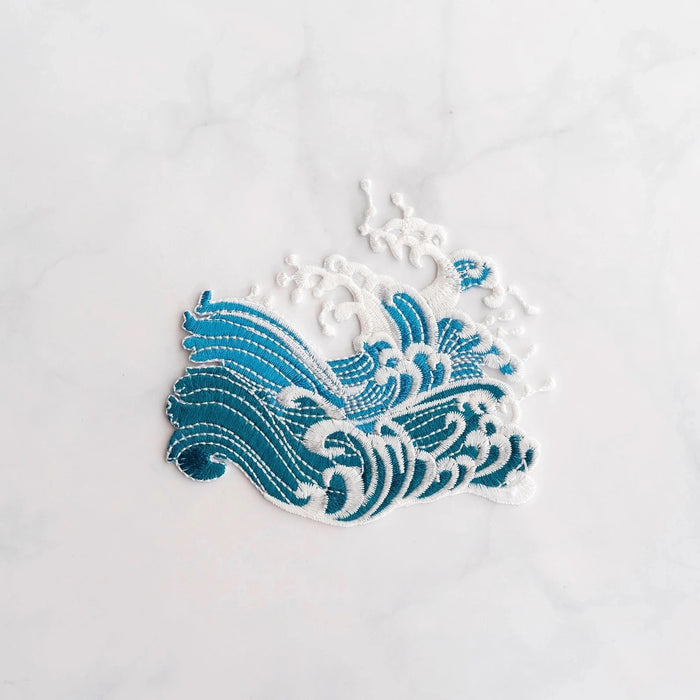 Ocean Wave, Sea Wave Patch - Iron On Patch