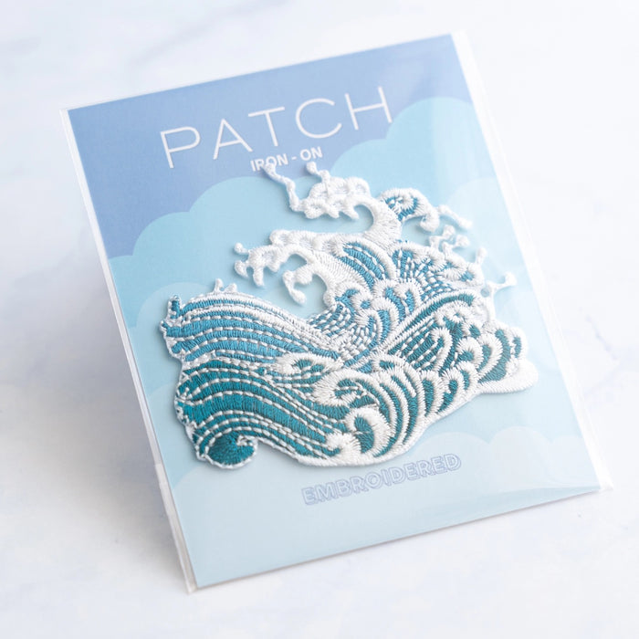 Ocean Wave, Sea Wave Patch - Iron On Patch