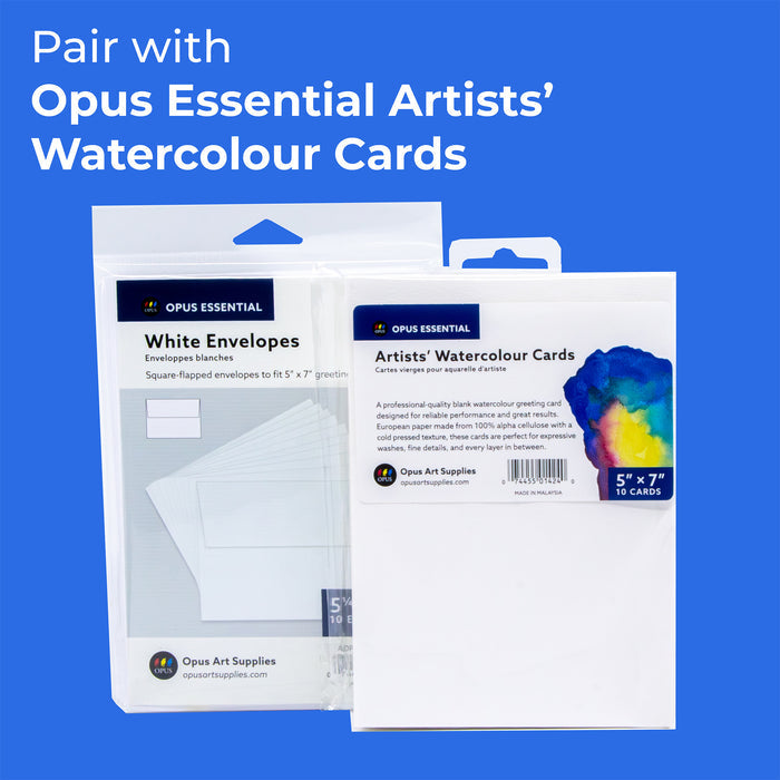 Opus Essential Blank White Envelopes Pack/10
