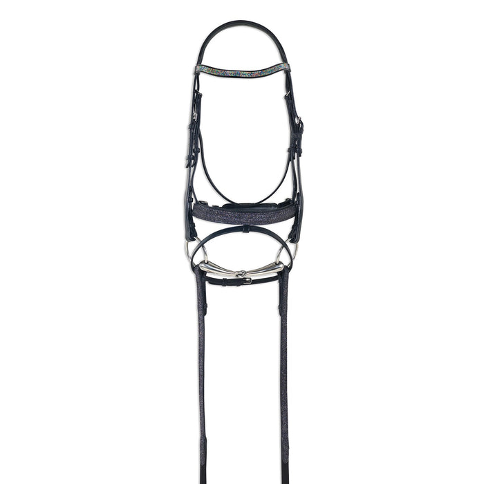 Ovation Fantasia Dressage Bridle, Black/Pastel - 5Y29 - Horse - 1