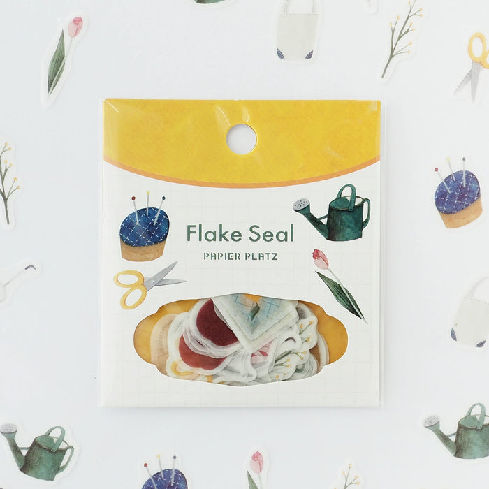Papier Platz Flake Seal - Flowers and Needlework