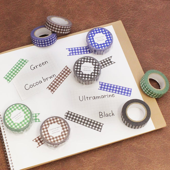 Papier Platz Gingham Masking Tape Vol 3 | Asst Colors