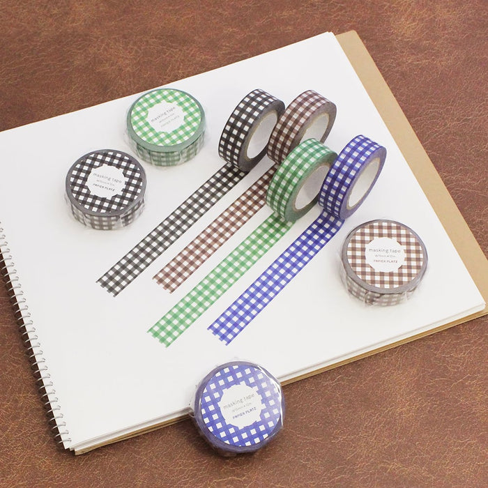 Papier Platz Gingham Masking Tape Vol 3 | Asst Colors
