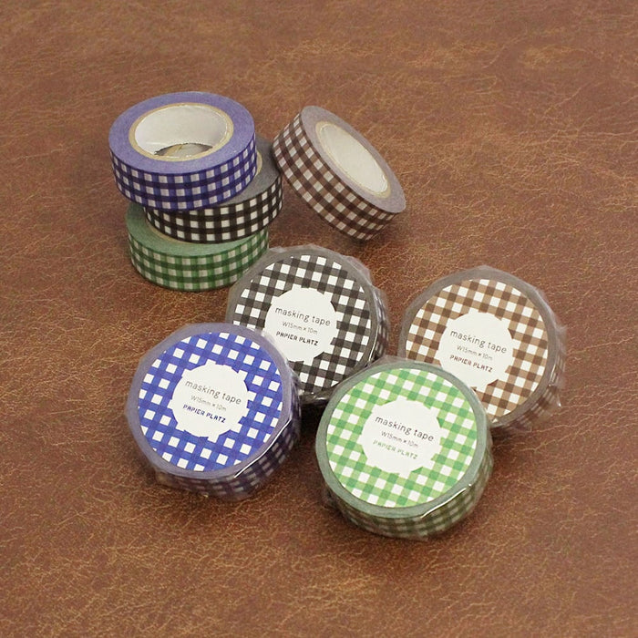 Papier Platz Gingham Masking Tape Vol 3 | Asst Colors