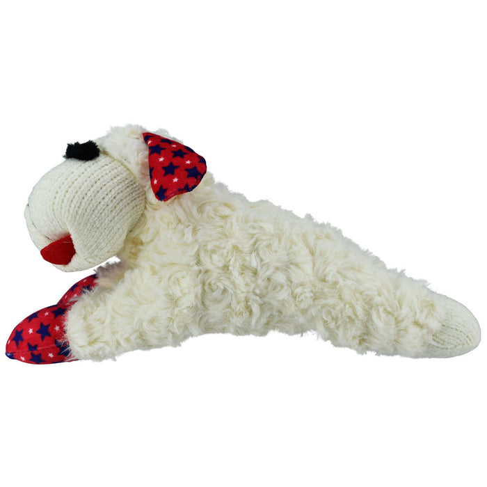 Patriotic Lamb Chop Plush Dog Toy, 10.5" - MR1DW - 10.5" - 1