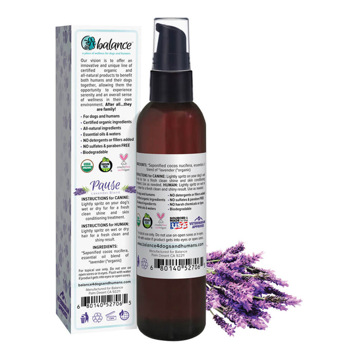 Pause - Organic Hair & Fur Leave - In Conditioner, 4 oz - 013GSP-52706 - Lavender - 4oz - 2