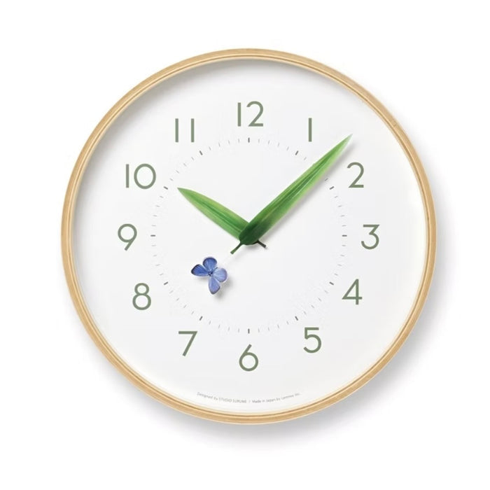 Perch Clock - Ruri - Butterfly