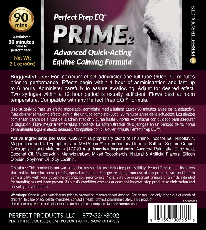 Perfect Prep EQ Prime Focus Paste for Horses, 60 cc - PEPBD - 60 cc - 3