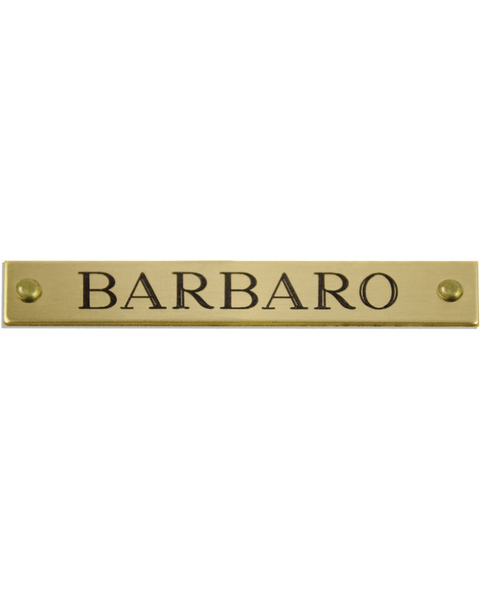 Personalized Engraved Beveled Brass Halter Plates - DYAAY - 3" x 1/2" Beveled Brass Halter Plate - 2