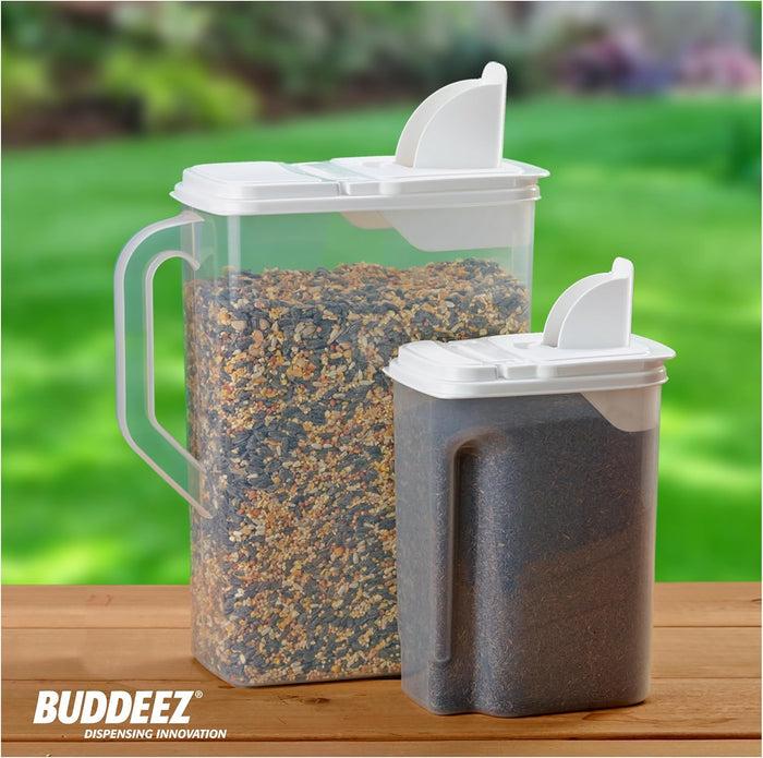 Pet Food Keeper - BU2Q - White Lid / Clear Base - 3.5 qt & 8 qt - 2 ct - 6
