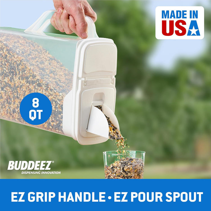 Pet Food Keeper - BU2Q - White Lid / Clear Base - 3.5 qt & 8 qt - 2 ct - 7