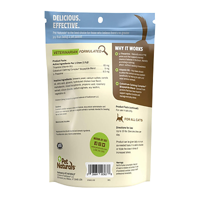 Pet Naturals Calming Chew for Cats, 30 ct - 015PNV-03638 - Chicken Liver - 30 Chews - 2