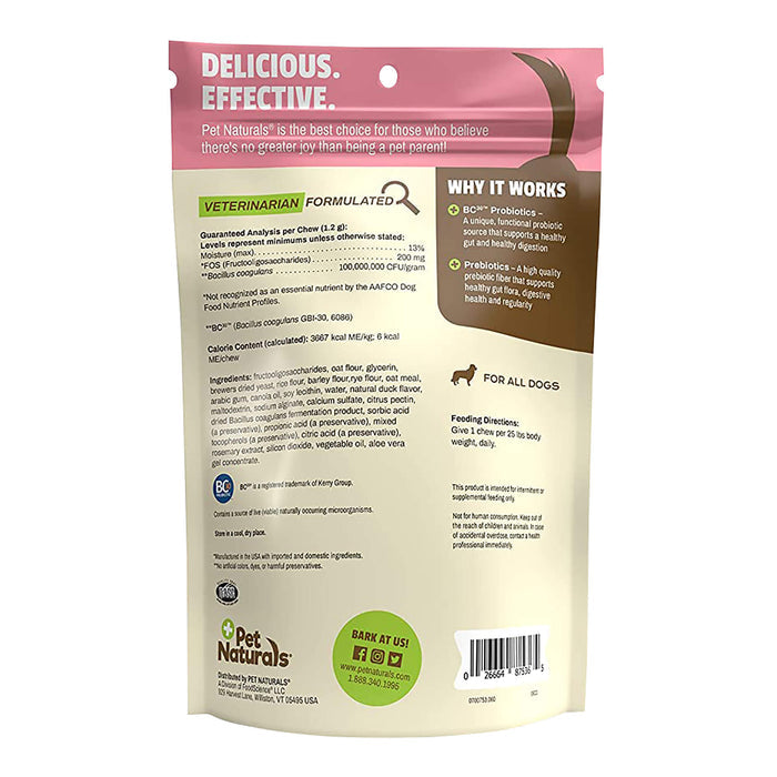 Pet Naturals Daily Probiotic Chew for Dogs, 60 ct - 015PNV-75365 - Duck - 60 Chews - 2
