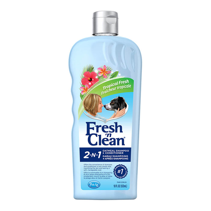 Fresh 'n Clean Protien Infused 2 - in - 1 Oatmeal Conditioning Shampoo, 18 oz - 013TRP-5964 - Off - White - Tropical Scent - 18 oz - 1
