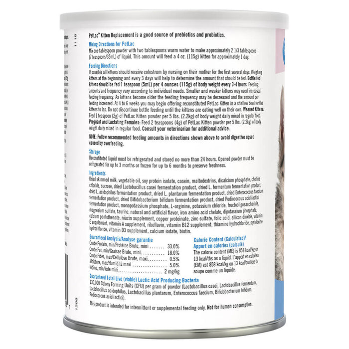 PetLac Kitten Milk Replacement Powder, 10.5 oz - 015PA-99298 - 10.5 oz - 2