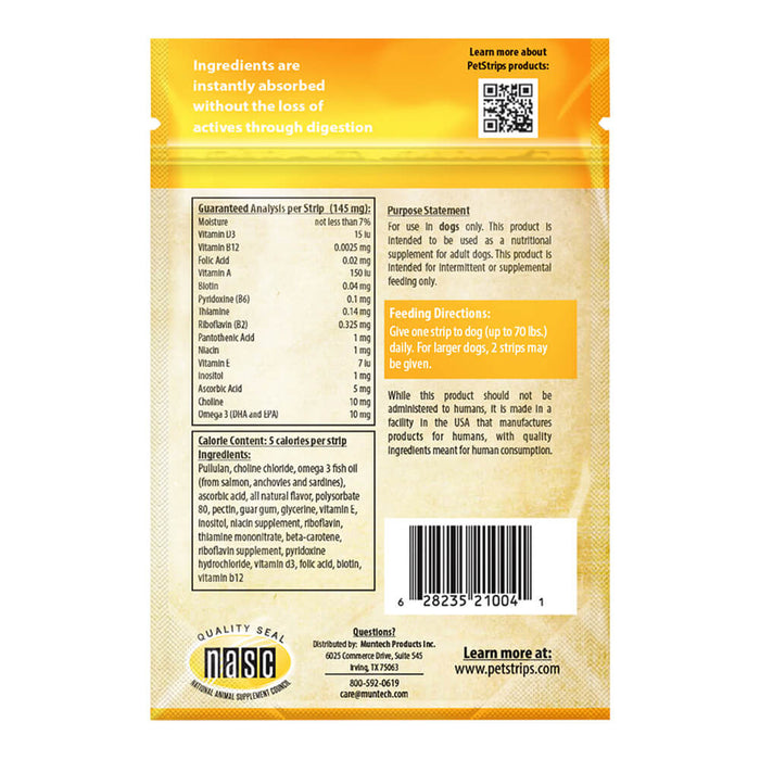PetStrips Multi Vitamin Adult for Dogs, 30 Strips - 015MUN-21004 - Tan - Chicken - 2