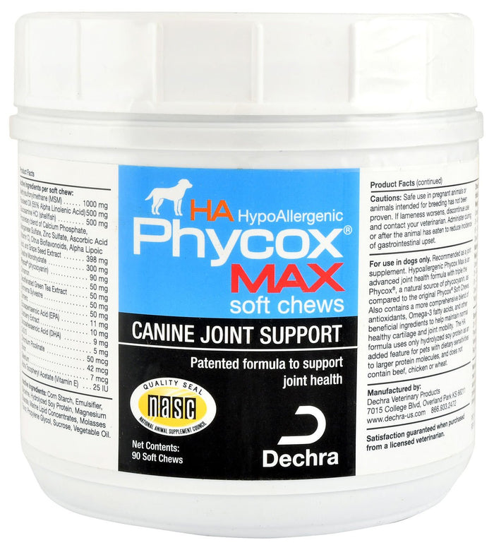 Phycox MAX HA (Hypo - Allergenic) Canine Joint Support Soft Chews, 90 ct - 015PHA-90HA - 1
