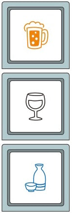 Pochitto3 Pick! Button Push Stamp | Drink