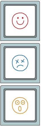 Pochitto3 Pick! Button Push Stamp | Feeling