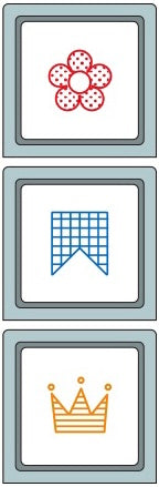 Pochitto3 Pick! Button Push Stamp | Symbols