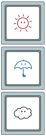 Pochitto3 Pick! Button Push Stamp | Weather