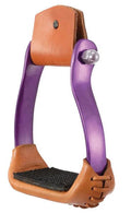 Polished Aluminum Barrel Racer Stirrups - JTIAAK - Purple - 1
