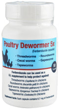 Poultry Dewormer 5x - HCLAD - 50 Capsules - 1