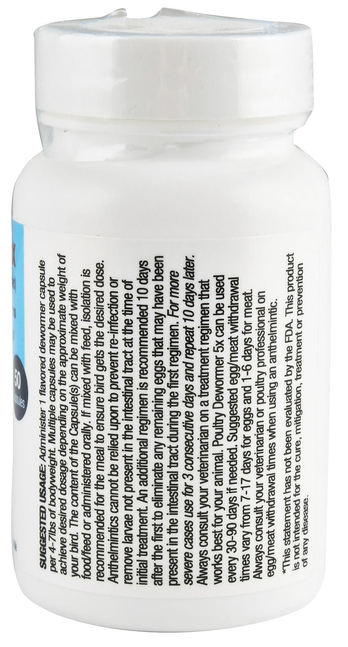 Poultry Dewormer 5x - HCLAD - 50 Capsules - 3