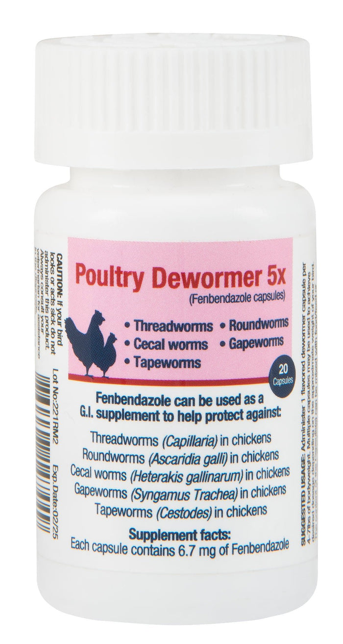 Poultry Dewormer 5x - HCLAF - 20 Capsules - 4