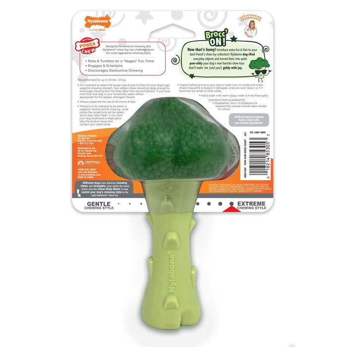 Power Chew Broccoli Dog Toy, Bacon & Cheese, Large/Giant, Up to 50 lbs - N9ZE - Bacon|Cheese - Large/Giant - 2