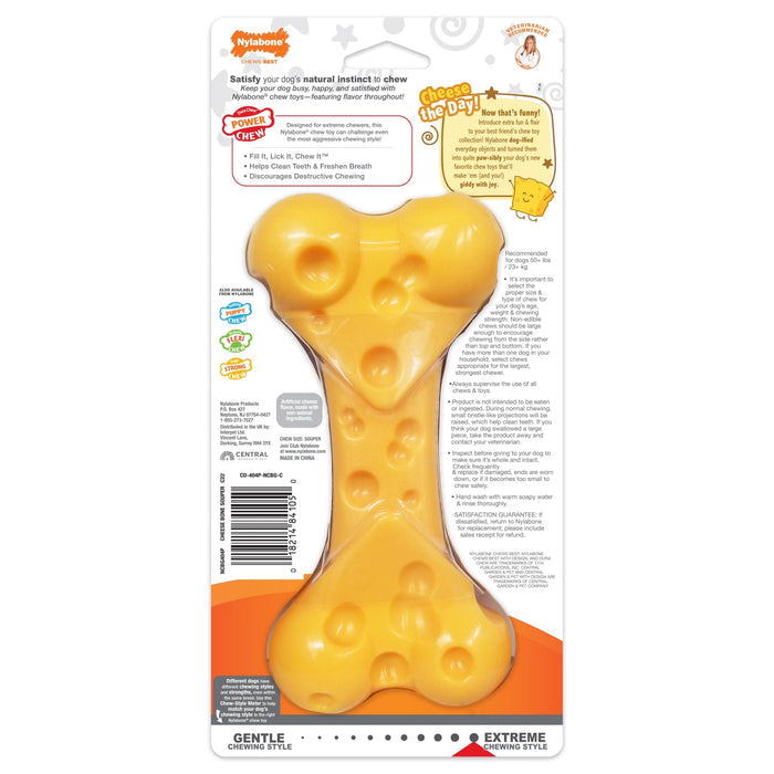 Power Chew Cheese Dog Toy, X - Large/Souper, 50+ lbs - N9ZF - Cheese - X - Large/Souper - 2