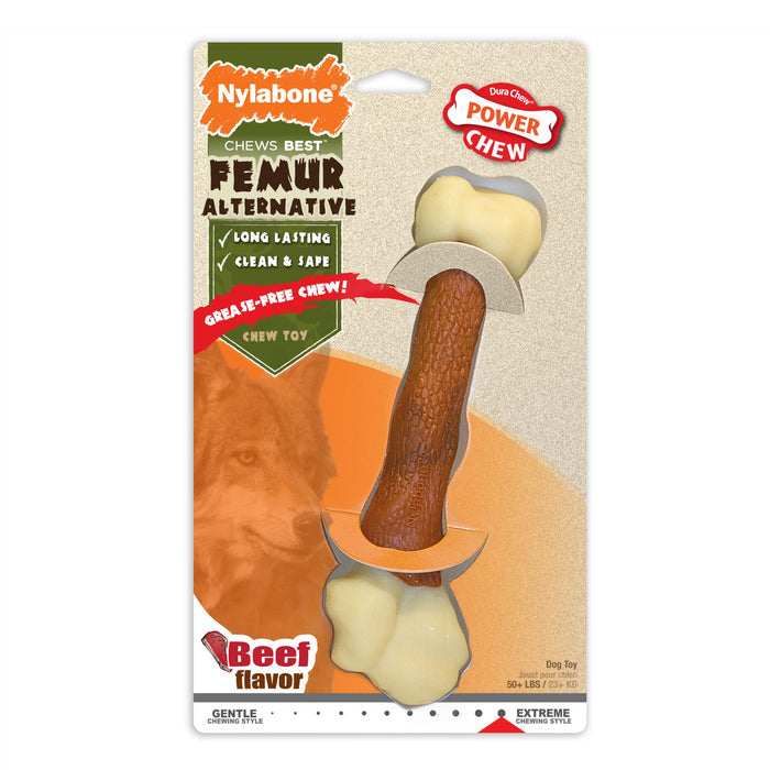 Power Chew Femur Dog Bone Alternative, Beef, Large/Giant, Up to 50 lbs. - N9ZP - Beef - Large/Giant - 1