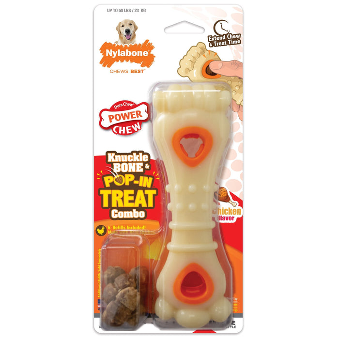 Power Chew Knuckle Bone & Pop - In Treat Toy Combo, Chicken, Large/Giant, Up to 50 lbs. - N9116 - Chicken - Large/Giant - 1