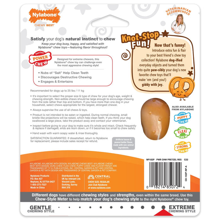 Power Chew Pretzel Dog Toy, Bacon & Peanut Butter, Small/Regular, Up to 25 Ibs. - N9ZV - Bacon|Peanut Butter - Small/Regular - 2