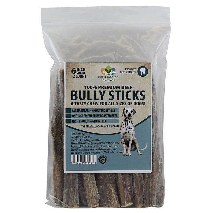 Premium All Natural Dog Pizzle Chews, 6" - 031CW6-PZ12 - 12pk - 1
