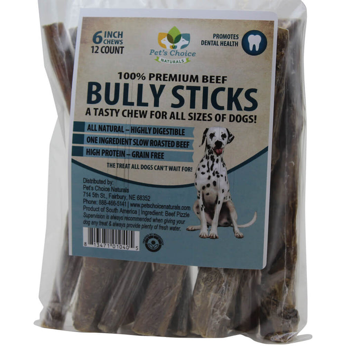 Premium All Natural Dog Pizzle Chews, 6" - 031CW6-PZ12 - 12pk - 2