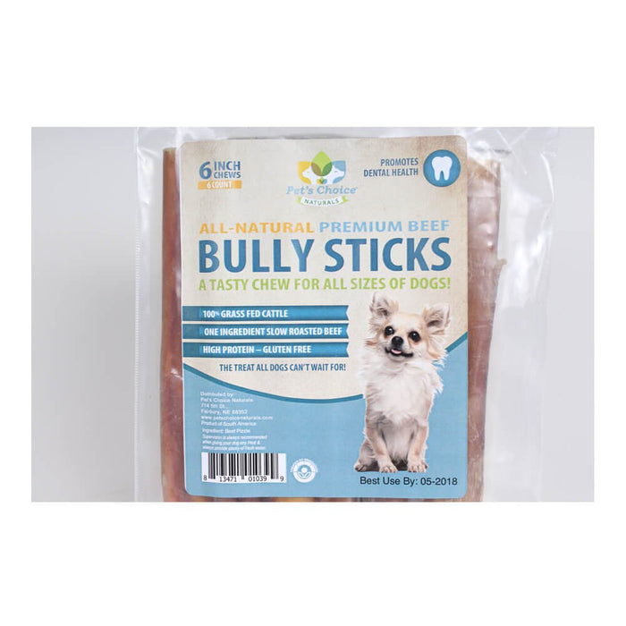Premium All Natural Dog Pizzle Chews, 6" - 031CW6-PZ6 - 6pk - 6