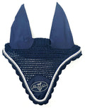 Professional's Choice Satin Ear Bonnets for Horses - PL14PR - Navy - Horse - 1